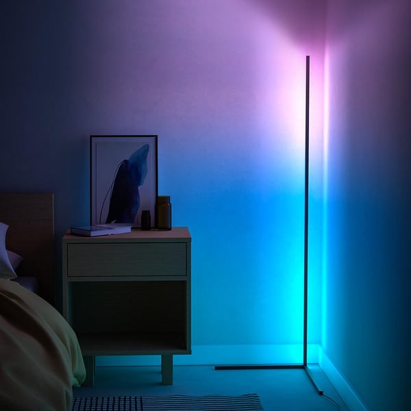LED Gulvlampe RGB med Fjernkontroll