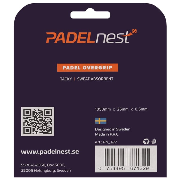 Padelnest, 3x Overgrips - Tacky - Hvid