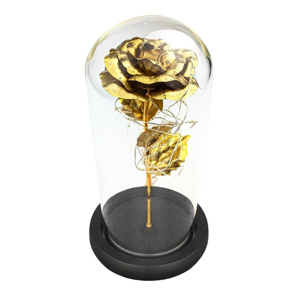 Evighedsrose med Lyskæde - Guld / Sort