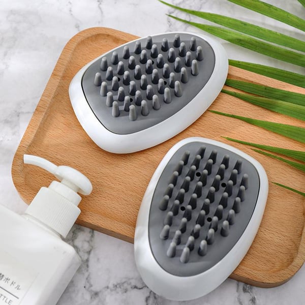 Borste för Hårbottenmassage - Vit / Grå