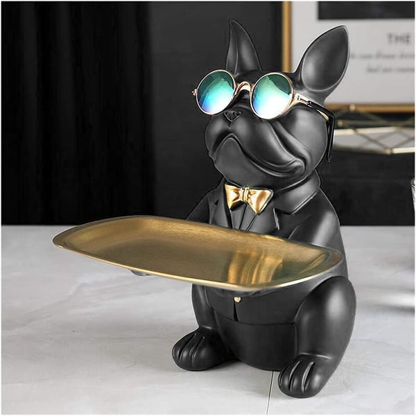 Bulldog med Brett - Statue