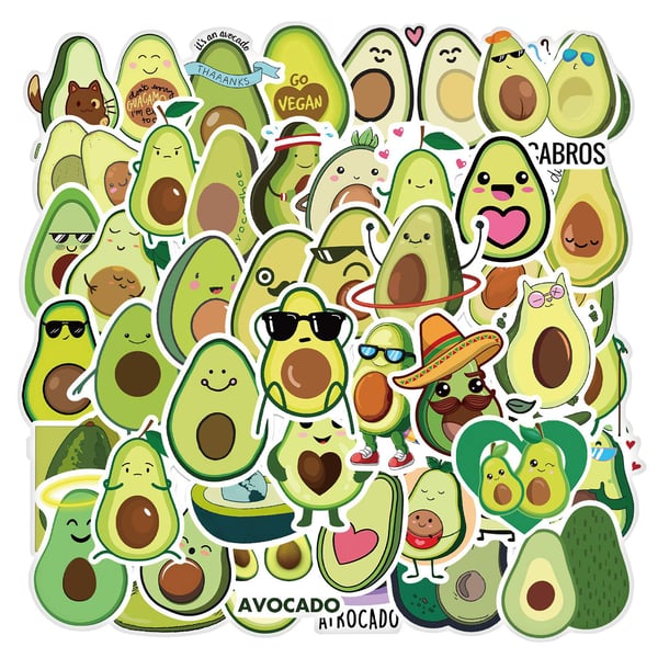 Pakke med Klistremerker - Avokado