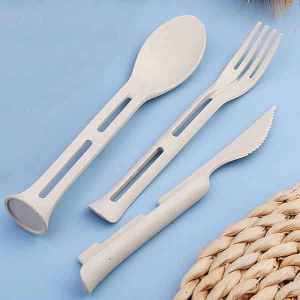 Matka-aterimet, 3 kpl - Beige