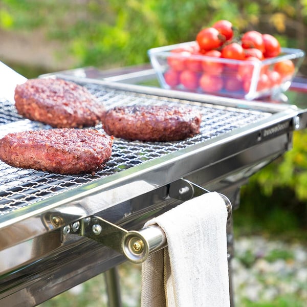 Bærbar kullgrill - Sammenleggbar - Rustfritt stål