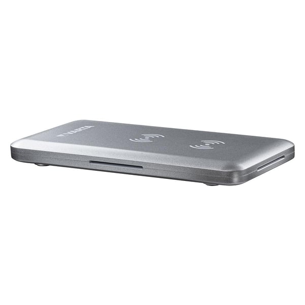 Langaton tehopankki 2000 mAh - Hopea