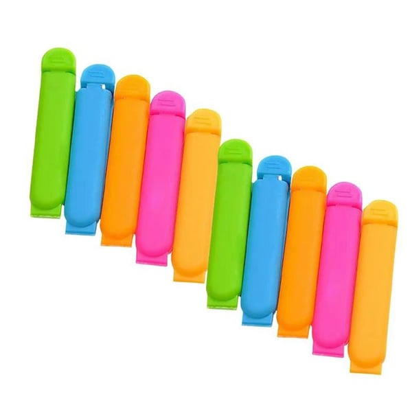 Bag Clips - 10 stk - blandede farger