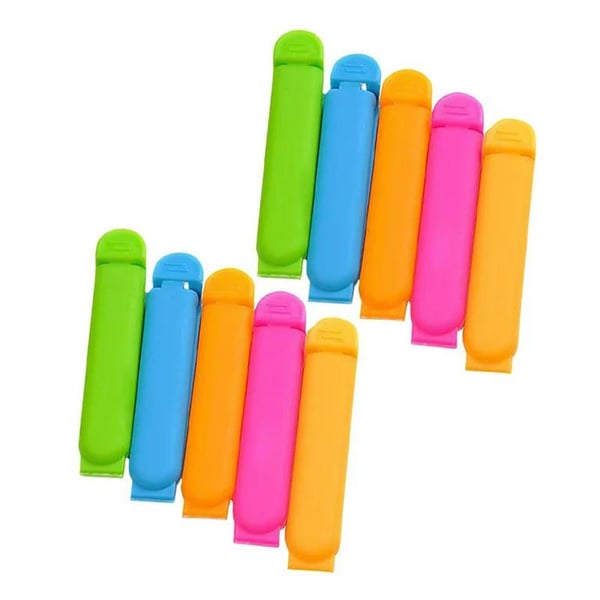 Bag Clips - 10 stk - blandede farger