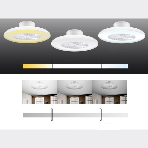 Kattotuuletin LED-valoilla 3 värissä