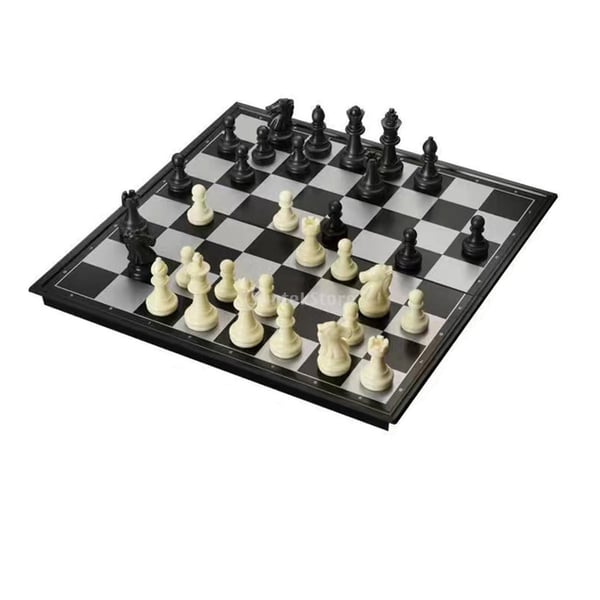 Sammenleggbart sjakkspill - magnetisk - 20 x 20 cm