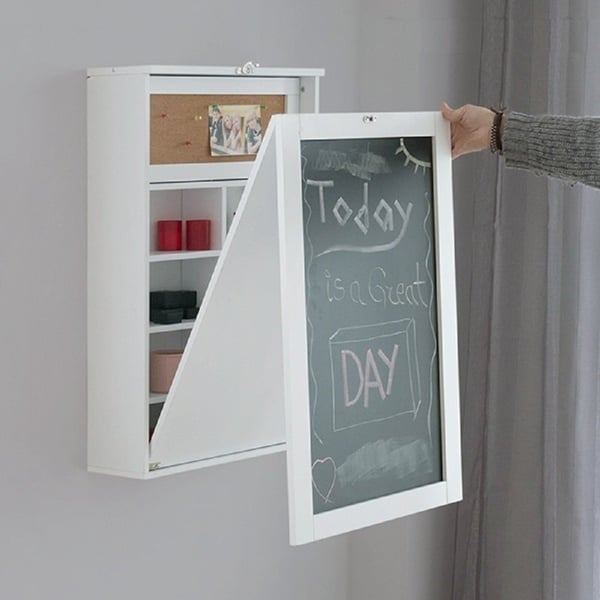 Sammenleggbar veggpult - hvit - 50 x 155 x 93 cm