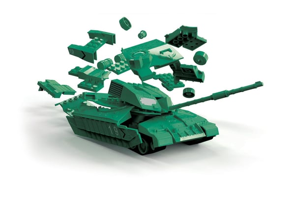 Airfix Quickbuild Challenger Tank Green Mallinrakennussarja