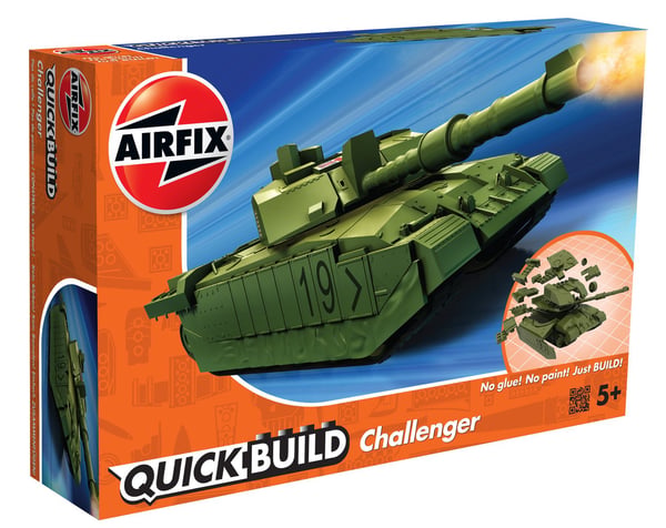 Airfix Quickbuild Challenger Tank Green Mallinrakennussarja