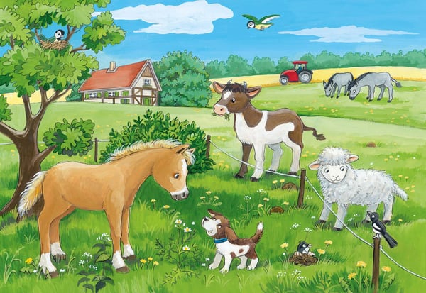 Ravensburger Baby Farm Animals Palapeli 2x12 palaa