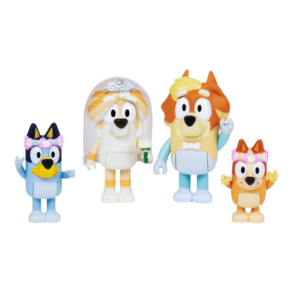 Bluey Figurer 4-pack Wedding Time