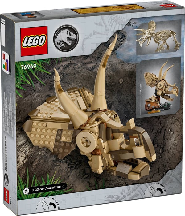 LEGO® Jurassic World Dinosaurfossiler: Triceratops Kranie 76969
