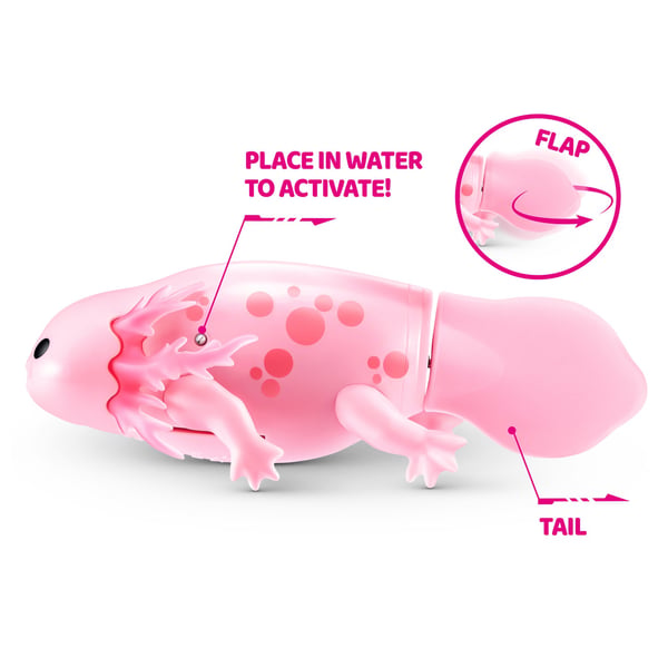 Zuru Pets Alive Swimming Axolots Lyserød