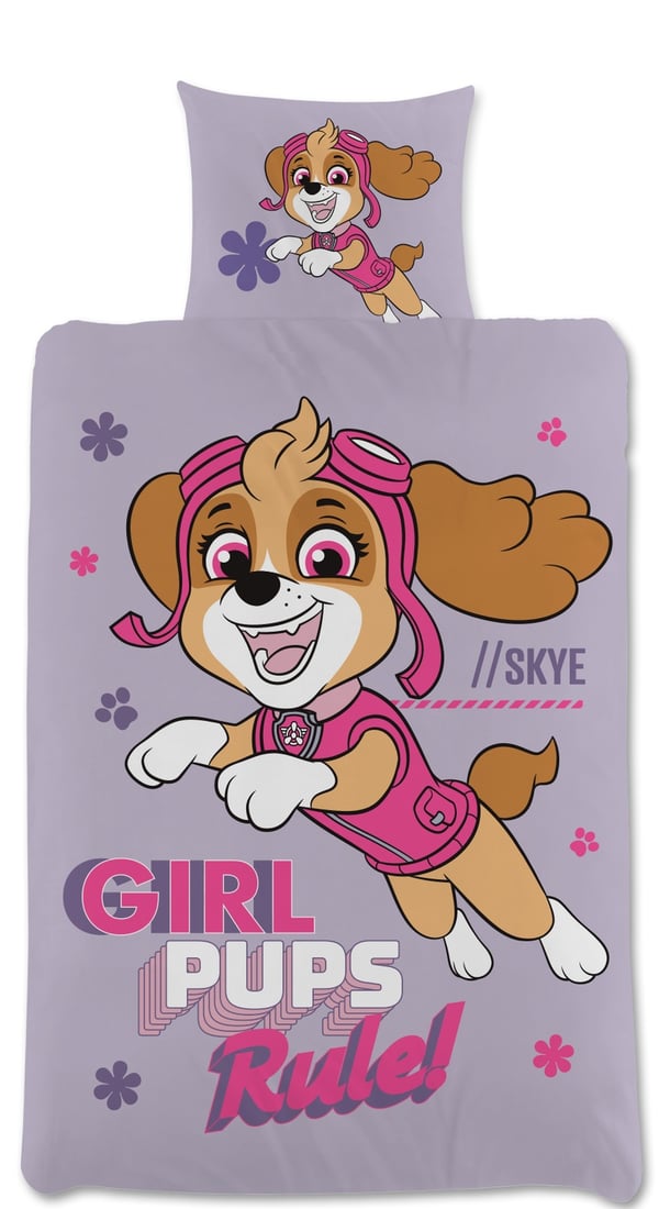 Paw Patrol Sengetøjssæt Junior Skye 120x160cm