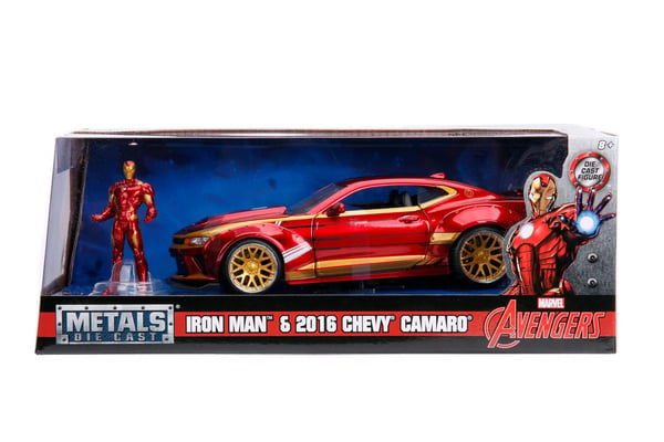 Marvel Iron Man 2016 Chevy Camaro figuurilla Metal 1:24