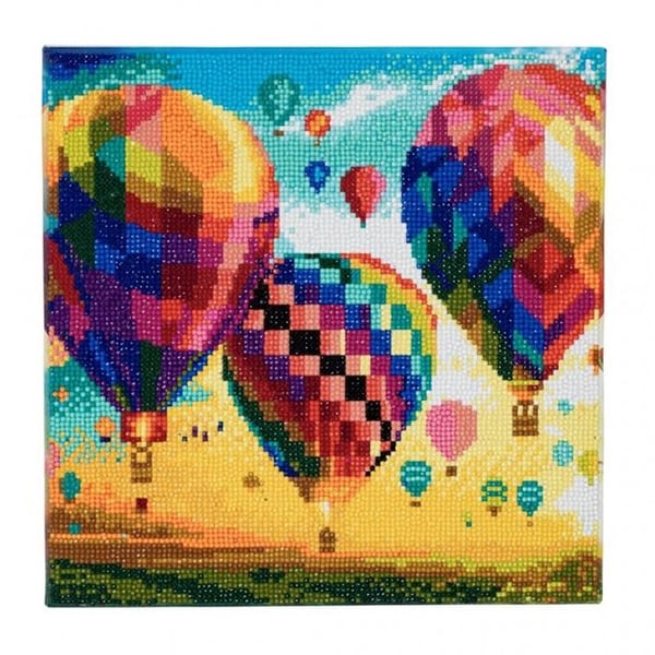 Crystal Art Kit Lærred 30x30cm Luftballon