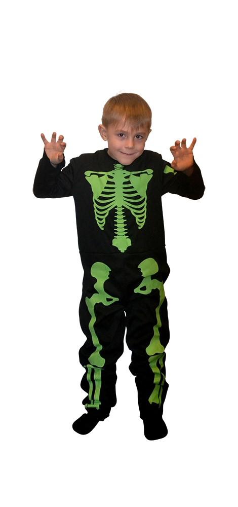 Skeletkostume selvlysende 134/140 Skeletkostume selvlysende 134/140