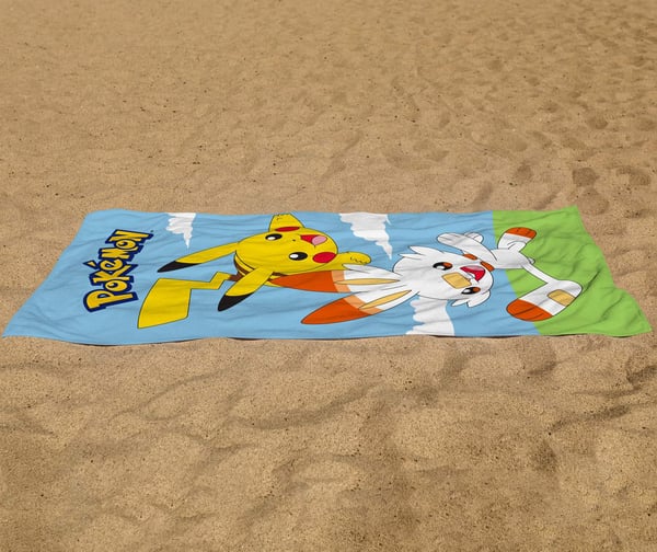 Pokemon Pyyhe 70x140 cm Pikachu & Scorbunny