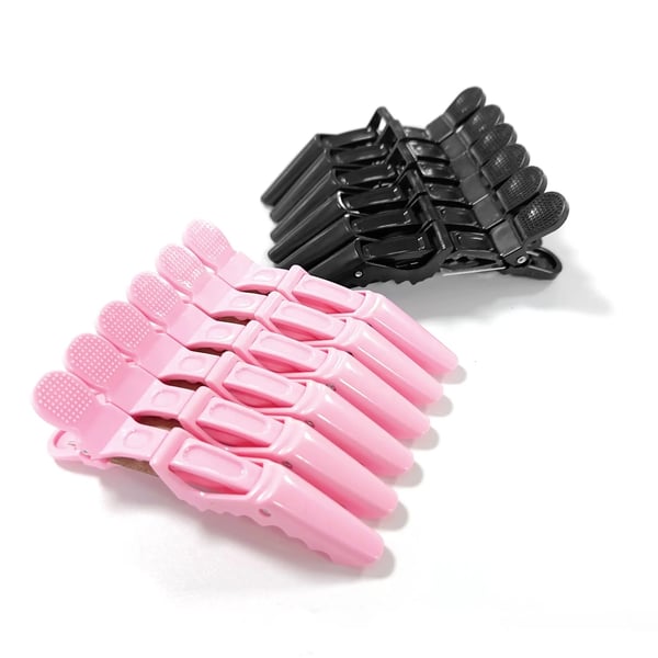 6 hårspænder Crocodile Clip frisørclips