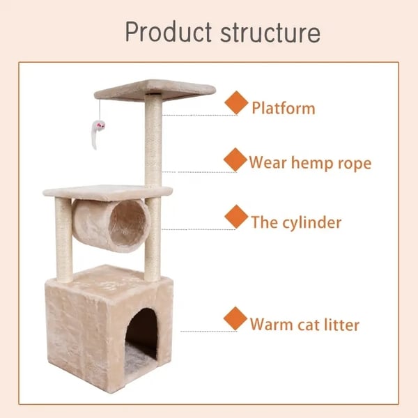 Kattetre / Klotre / Klostolpe for katter - 90 cm