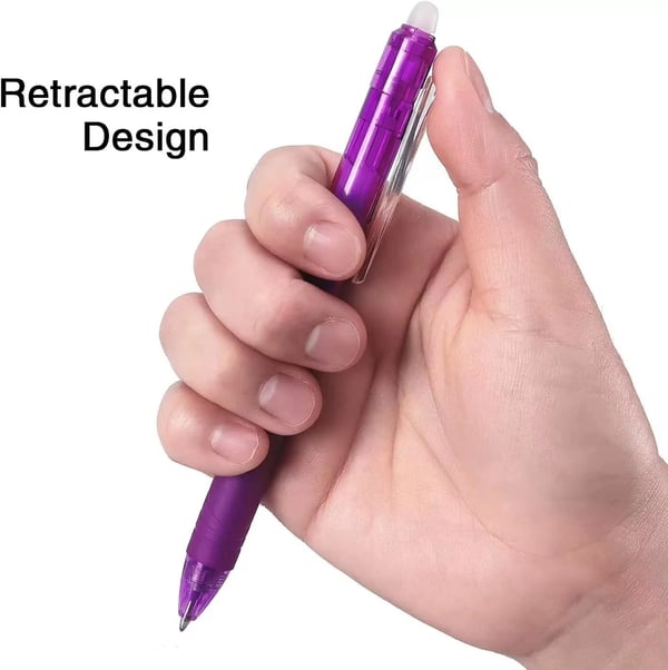 Erasable Ink Pens, Erasable Ink Pens med gel - 8-pak