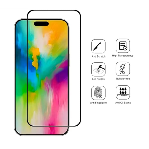 2 stk Herdet glass iPhone 16/16 Pro/16 Pro Max - Skjermbeskyttelse