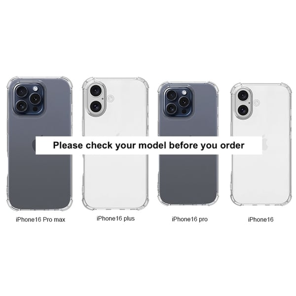 iPhone 16 - TPU-deksel med linsebeskyttelse