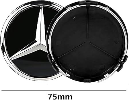 4 kpl Mercedes-Benz Keskikupit – Pyörännavan tunnus 75 mm
