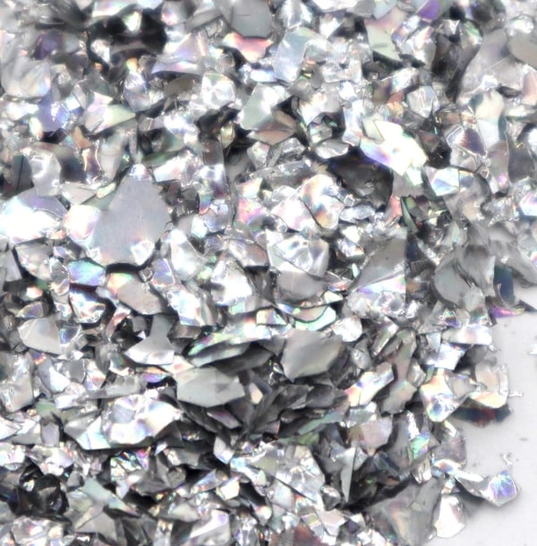 Negleglitter - Flakes / Mylar - Sølv - 8ml - Glitter