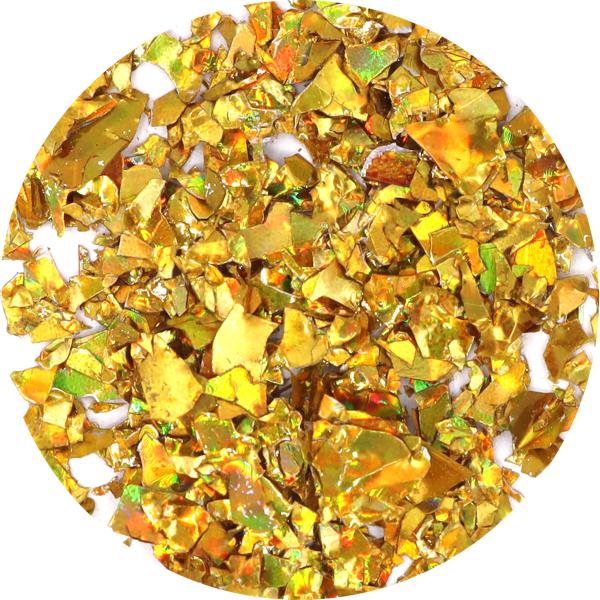 Negleglitter - Flakes / Mylar - Gull - 8ml - Glitter