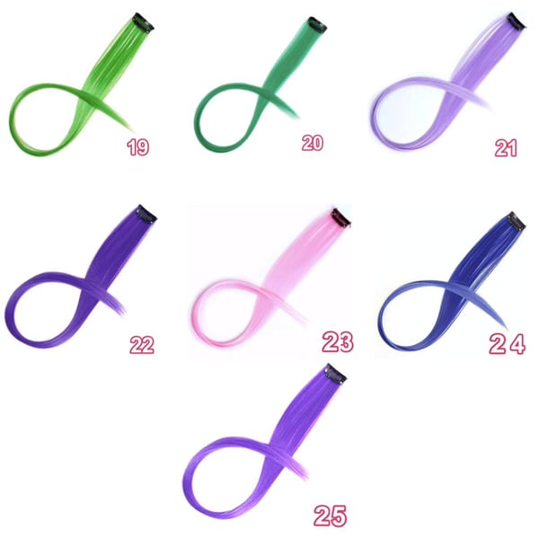3 Clip-on løkker / Hair extensions - 24 farger