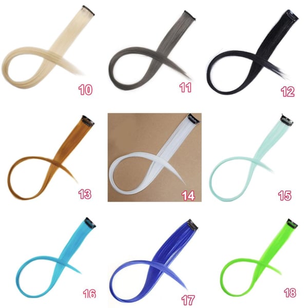 3 Clip-on løkker / Hair extensions - 24 farger