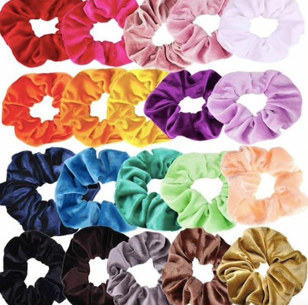 Store fløyelshår Scrunchies, hårbånd, hårbånd, hårbånd