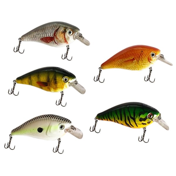 5 fiskesluk i boks - Wobbler - Gjeddefiske - gjeddeagn
