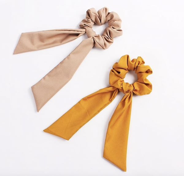 Hårbånd, hår Scrunchies med skjerf, hårbånd, hårbånd