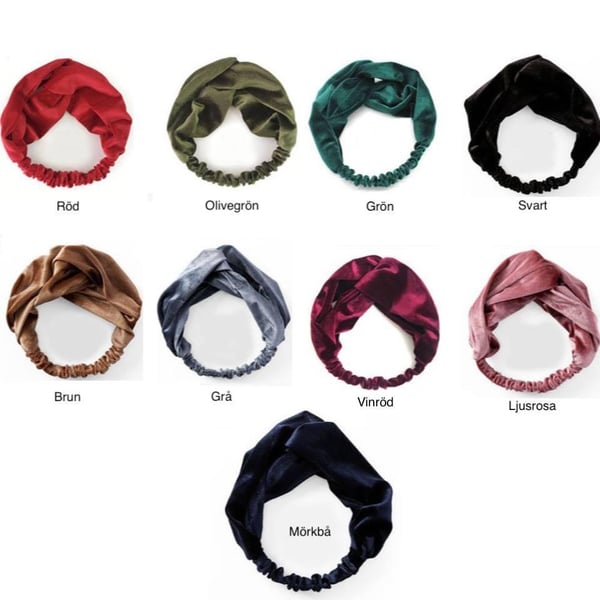 Hårbånd med vri, turban, hårbånd, Hårbånd
