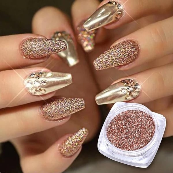 6 stk negleglitter glitter, Negledekorasjoner