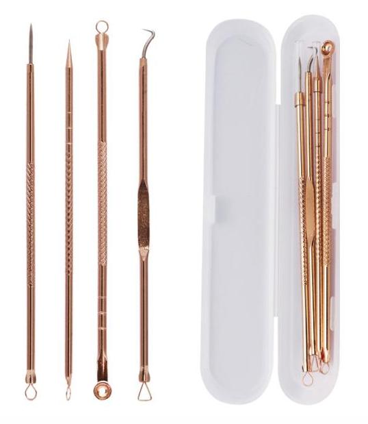 4-pack Blackhead klippere fjerner enkelt hudormer - rose
