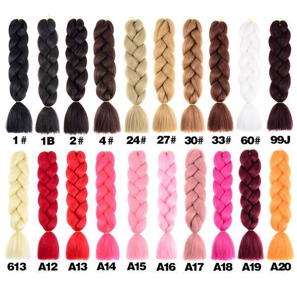 Jumbo-punos, Ombre-punos, Rasta-punos - 30 väriä