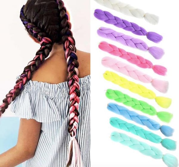 Jumbo-punos, Ombre-punos, Rasta-punos - 30 väriä