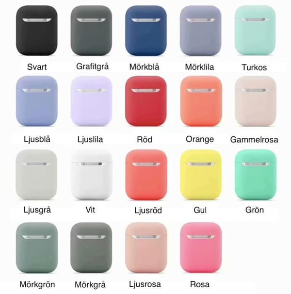 AirPods Silikonskall - Veske / Beskyttelse - Flere farger