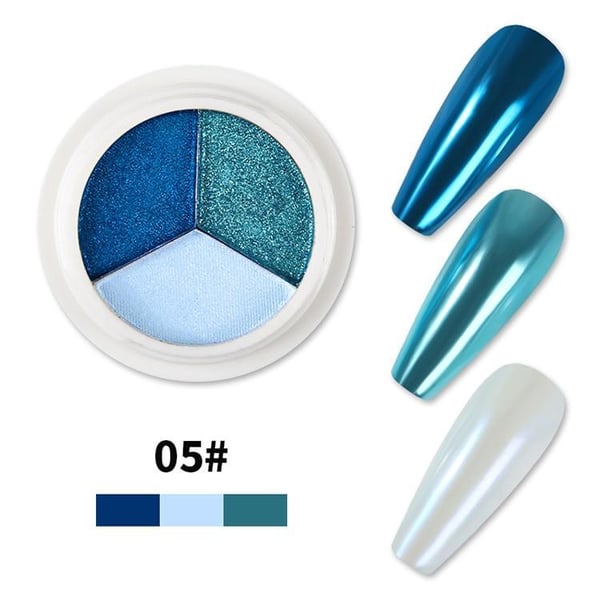 Magic Mirror Solid Nail Glitter Powder - Pigment - Negledekorationer