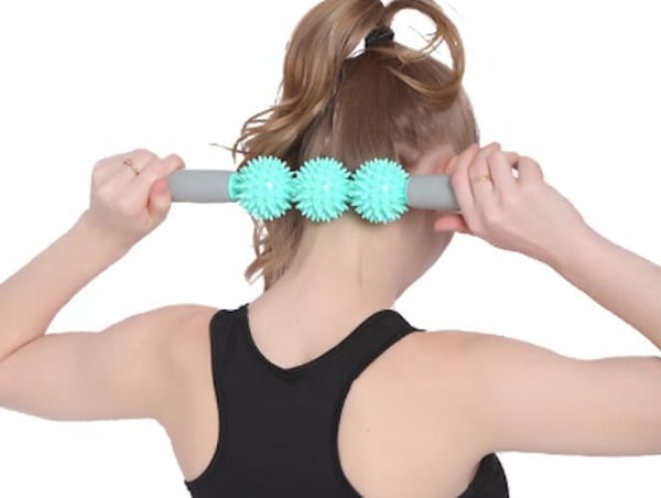 Gym 3 Point Spiky Ball Muskel Massasje Roller Yoga Stick Body