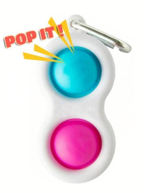 2stk Enkel fordypning, MINI Pop it Fidget Finger Toy / Toy - CE
