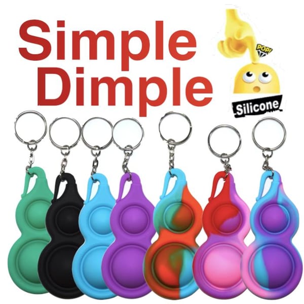2-pak Simpel fordybning, MINI Pop it Fidget Finger Legetøj / Legetøj - CE