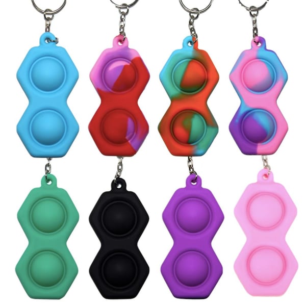 2stk Enkel fordypning, MINI Pop it Fidget Finger Toy / Toy - CE