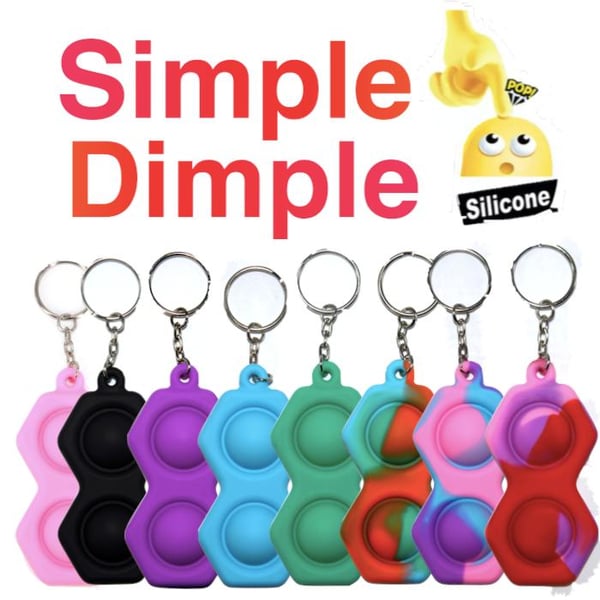 2-pak Simpel fordybning, MINI Pop it Fidget Finger Legetøj / Legetøj - CE